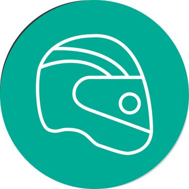 Kask simgesi vektör illüstrasyonu