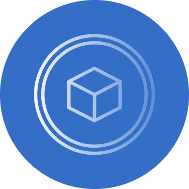 Küp simgesi, vektör illüstrasyon tasarımı