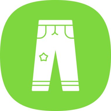 pantolon simgesi, modern vektör illüstrasyonu 