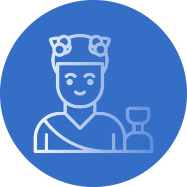 Taçlı bir kadının vektör çizimi