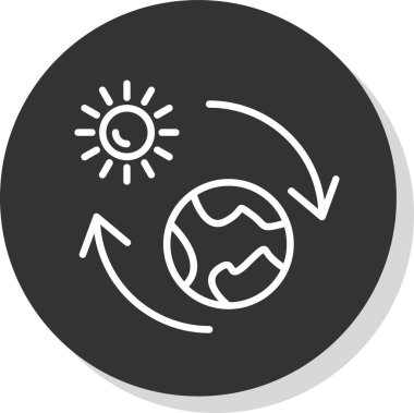 Küre simgesi olan bir gezegenin vektör çizimi