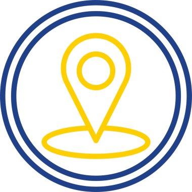 konum pin simgesi, vektör illüstrasyonu basit tasarım