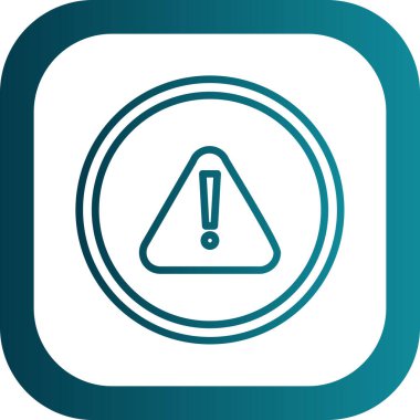 Dikkat uyarı simgesi tam taslak biçiminde 