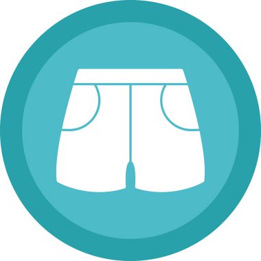 Kısa simge, vektör illüstrasyonu, beyaz arkaplanda izole edilmiş basit tasarım 