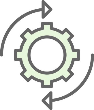 Çalışma Akımı web simgesi basit illüstrasyon 