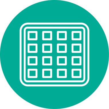 waffle düz vektör simgesi 