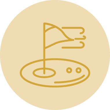 Golf simgesi, vektör illüstrasyonu