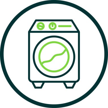 Bir çamaşır makinesinin vektör çizimi