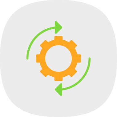 Çalışma Akımı web simgesi basit illüstrasyon 