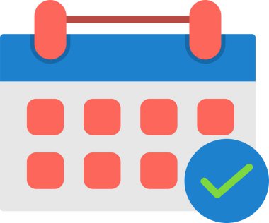 Takvim simgesi, vektör illüstrasyonu basit tasarım