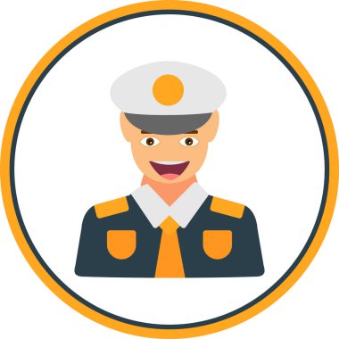 polis düz vektör simgesi