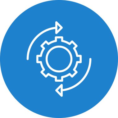 Çalışma Akımı web simgesi basit illüstrasyon 