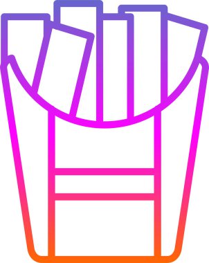 Patates kızartması kutsal kişilerin resmi, vektör çizim 