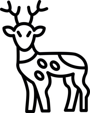 Hayvan geyiği Noel simgesi ana hatlarıyla