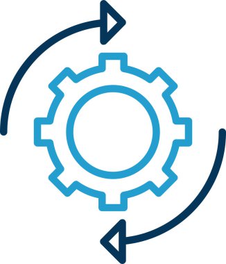 Çalışma Akımı web simgesi basit illüstrasyon 