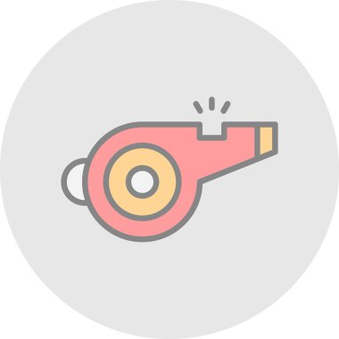 Kırmızı yuvarlak simgenin vektör illüstrasyonu