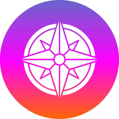 Rüzgar gülü simgesi. vektör çizim  