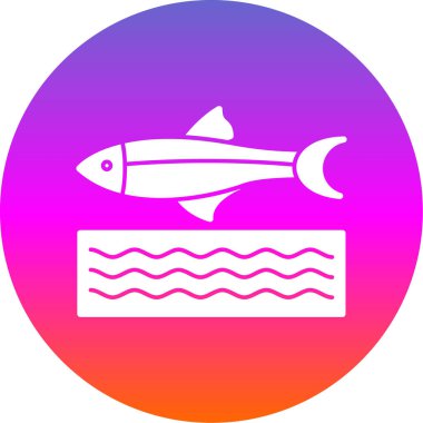 Ringa balığı simgesi vektör illüstrasyonu 