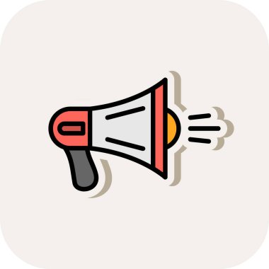 megafon simgesi, vektör illüstrasyonu basit tasarım