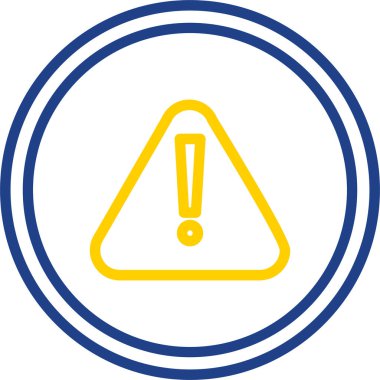 Dikkat uyarı simgesi tam taslak biçiminde 