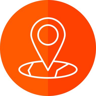 harita işaretleyici simgesi, vektör illüstrasyonu basit tasarım