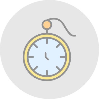 Cep saati simgesi, vektör illüstrasyonu 