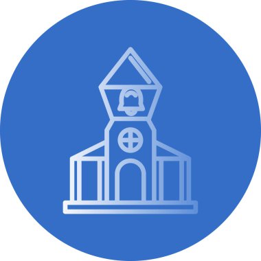 Kiliseye. Web simgesi basit illüstrasyon