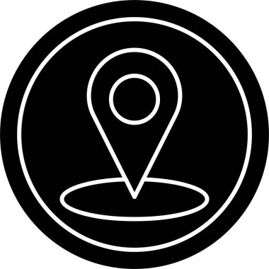 konum pin simgesi, vektör illüstrasyonu basit tasarım