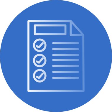 Kontrol listesi simgesinin vektör illüstrasyonu 