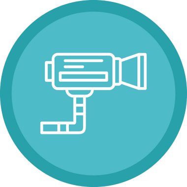 CCTV kamera simgesi, vektör illüstrasyonu