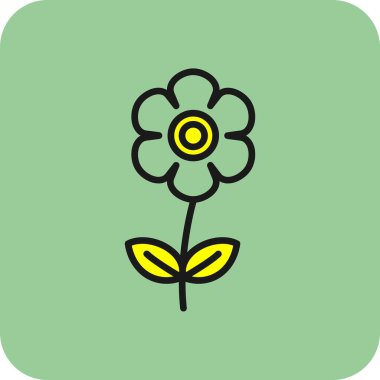 çiçek simgesi vektör illüstrasyonu