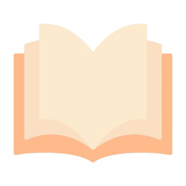 Kitap eğitimi okulu simgesi düz stil
