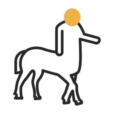 Centaur simgesi, ince çizgi biçimi 