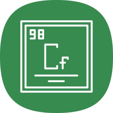 vektör basit simgesi Californiyum 