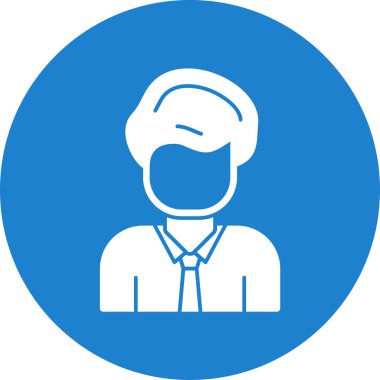 Yönetici düz simgesinin vektör illüstrasyonu 