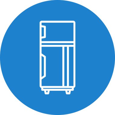 buzdolabı simgesi, vektör illüstrasyonu basit tasarım