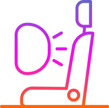 Hava yastığı sandalye simgesi taslak biçimi 