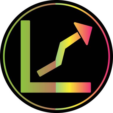 Diyagram vektör renk çizgisi simgesi 