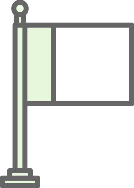 bayrak düz simge vektör çizim