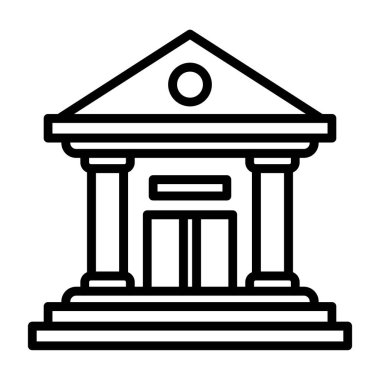 Bina. Web simgesi basit illüstrasyon