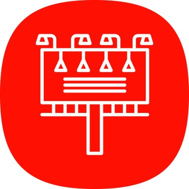 reklam panosu simgesi, vektör illüstrasyonu basit tasarım