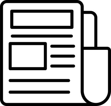 haber simgesi, gazete sembolü, vektör illüstrasyonu