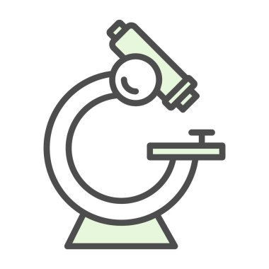 mikroskop simgesi, vektör illüstrasyonu basit tasarım