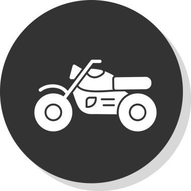 motosiklet simgesi, vektör illüstrasyonu basit tasarım