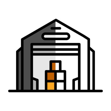 Depo simgesi vektör illüstrasyonu