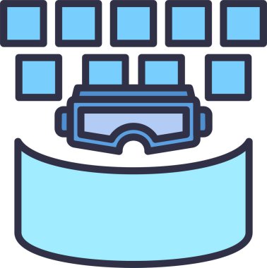 Gözlük gözlüğü simgesi - taslak biçimi