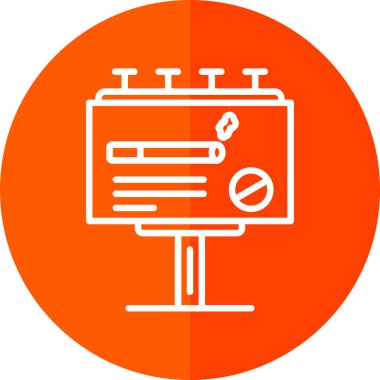 reklam panosu simgesi, vektör illüstrasyonu basit tasarım