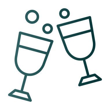 Beyaz zemin üzerinde buz, illüstrasyon, vektör olan şarap kadehi..