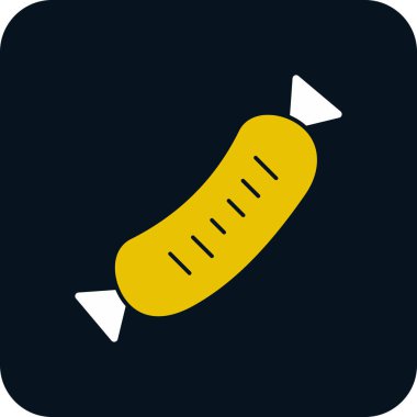 Bir sosis simgesinin vektör çizimi