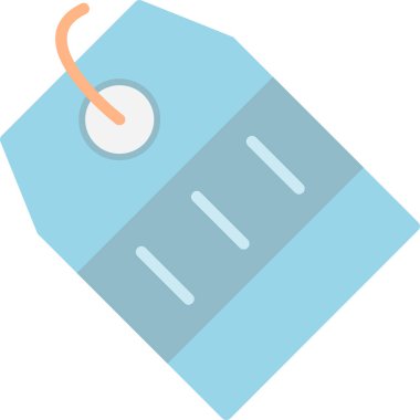 Kırmızı Etiket simgesinin vektör illüstrasyonu